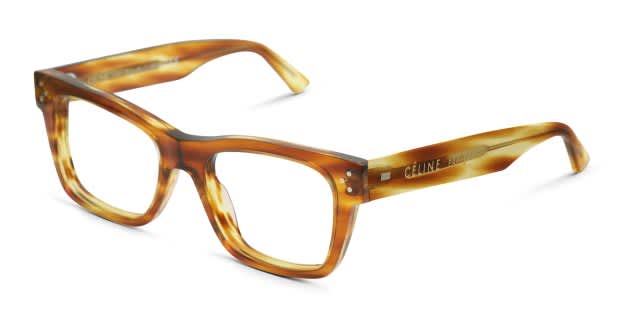 Celine CL50011I Tortoise, Yellow, Clear Prescription Eyeglasses display picture 1