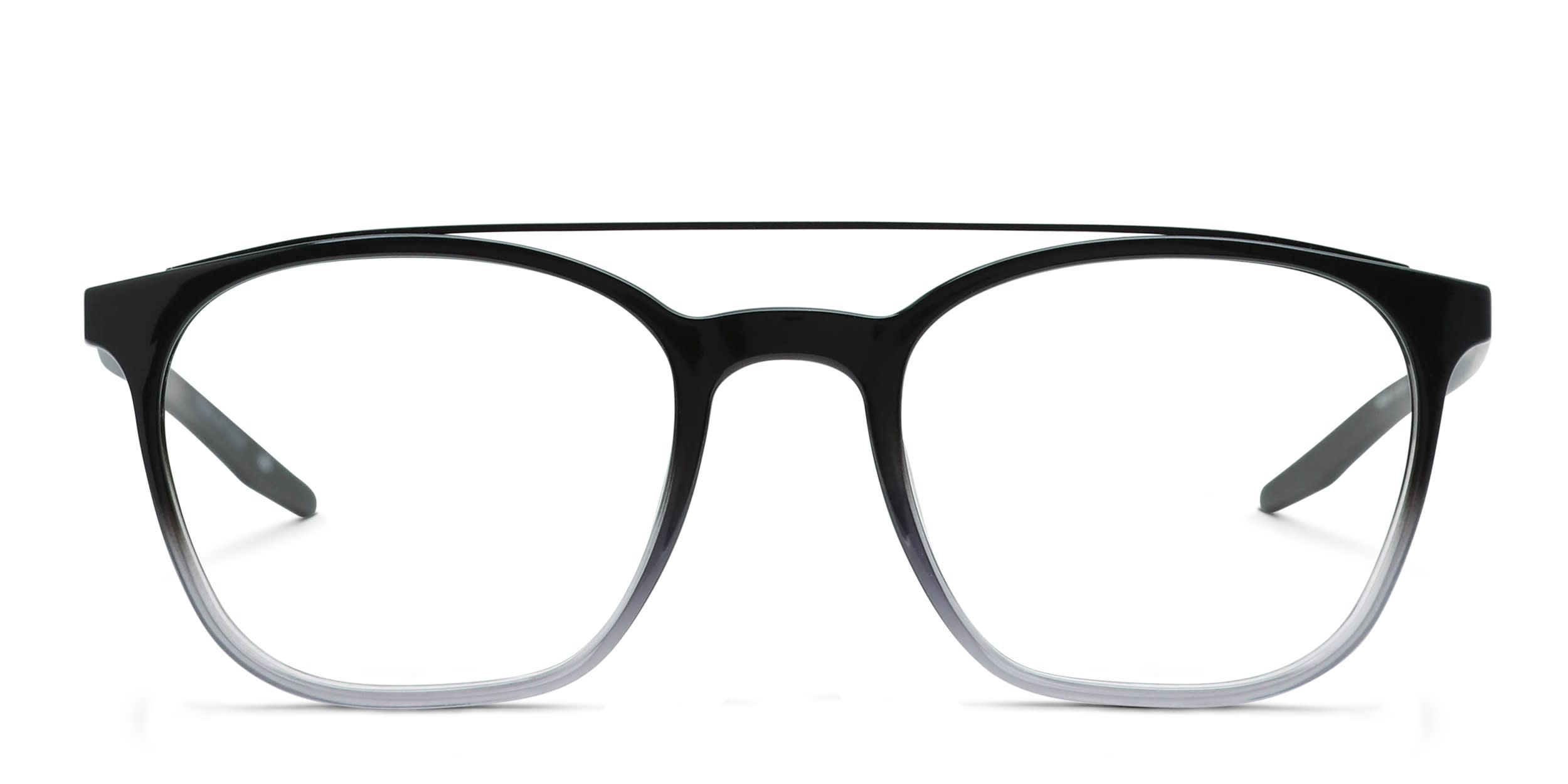 Nike 7281 Black, Clear glasses - Black / Clear - Frontal View