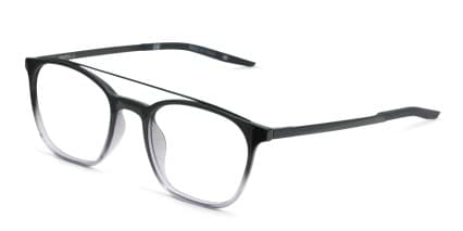Nike 7281 Black, Clear glasses - Black / Clear - Angle View