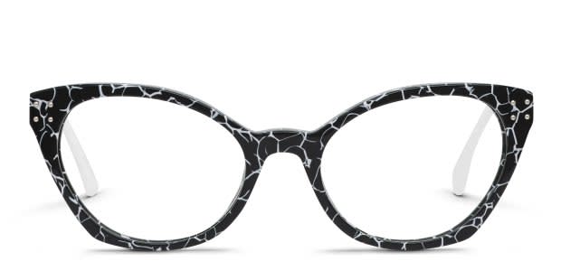 Moschino MOS582 Black, White, Tortoise Prescription Eyeglasses