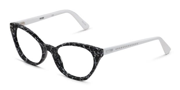 Moschino MOS582 Black, White, Tortoise Prescription Eyeglasses