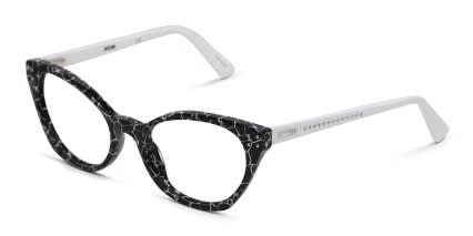 Moschino MOS582 Black, White, Tortoise glasses - Black / Tortoise / White - Angle View