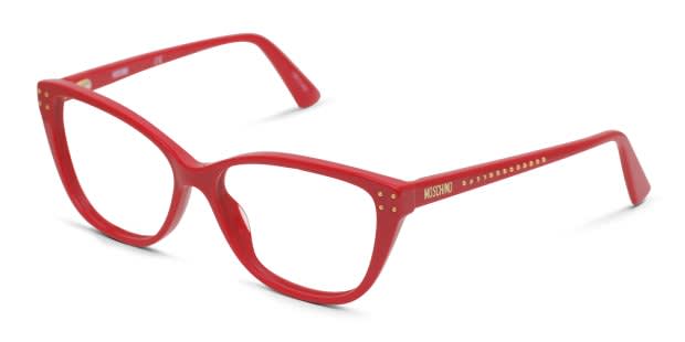 m-happyＮｏ1963フリット✨メタリックレッド、クリア、ブリオン入り Moschino MOS583 Red Prescription Eyeglasses