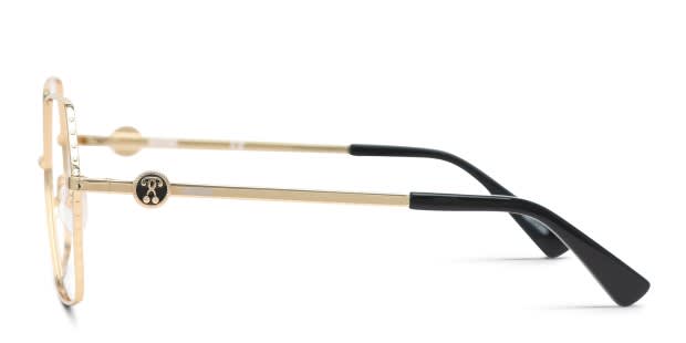 Moschino 不規則フレムメカネ MOS593 DDB Moschino MOS593 Gold Prescription Eyeglasses