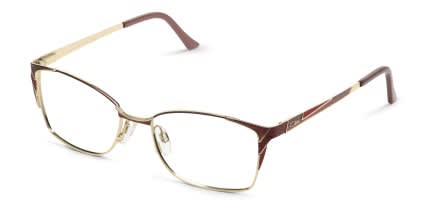Cazal 1268 Red, Gold glasses - Red / Gold - Angle View