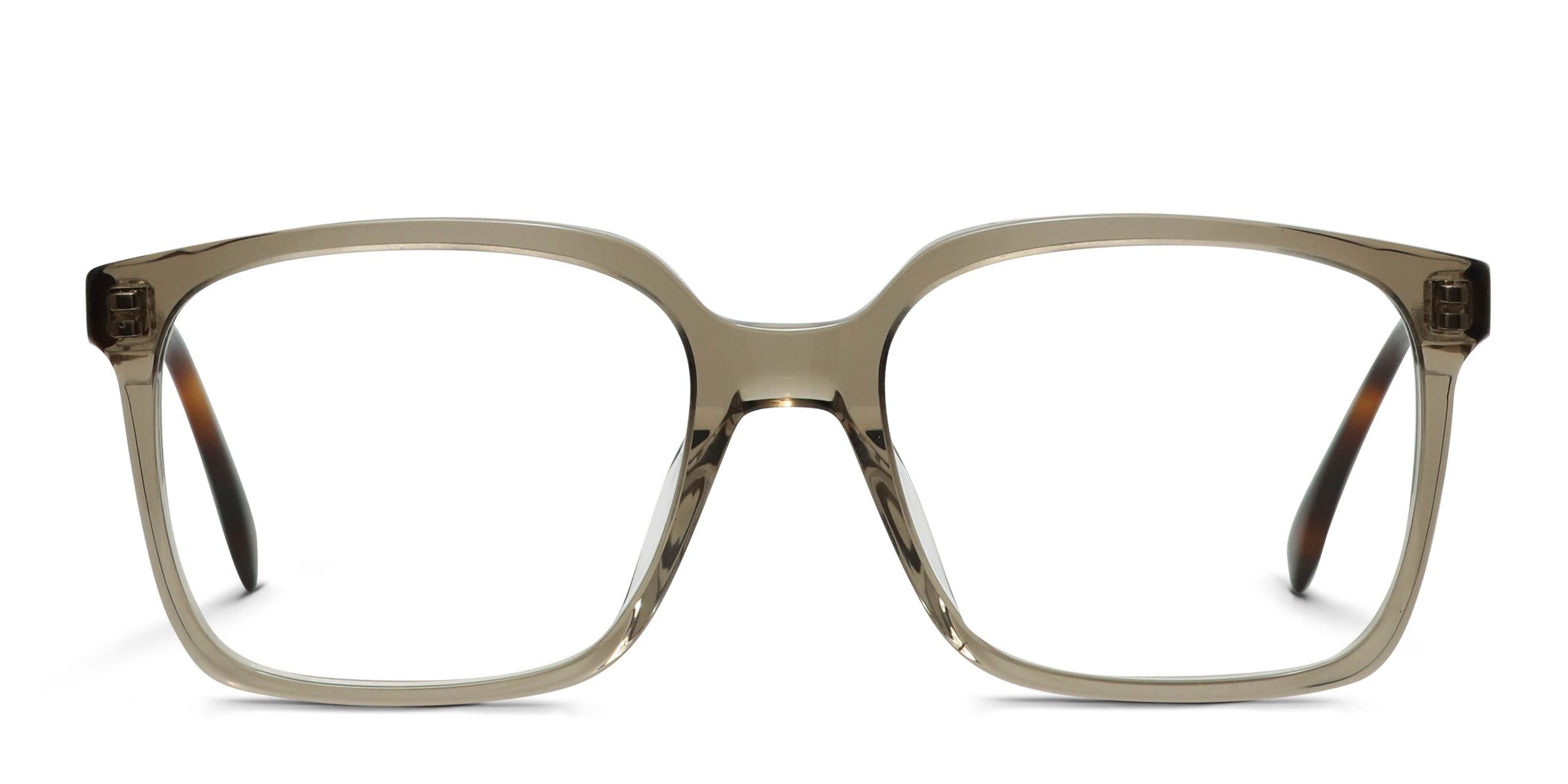 Fendi FE50032I Brown, Clear glasses - Brown / Clear - Frontal View