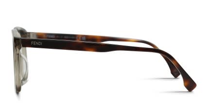 Fendi FE50032I Brown, Clear glasses - Brown / Clear - Side View