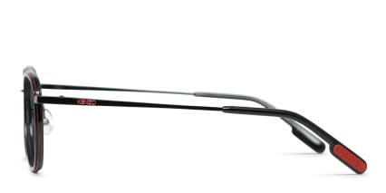 Kenzo KZ50097F Shiny Black, Red glasses - Shiny Black / Red - Side View