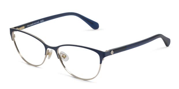 Kate Spade Hadlee Blue, Gold Prescription Eyeglasses