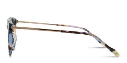 Le Specs Gazillionaire Tortoise, Blue glasses - Tortoise / Blue - Side View