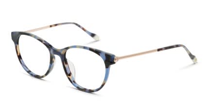 Le Specs Gazillionaire Tortoise, Blue glasses - Tortoise / Blue - Angle View