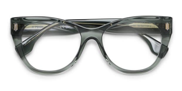 Fendi FE50086I Green, Clear Prescription Eyeglasses