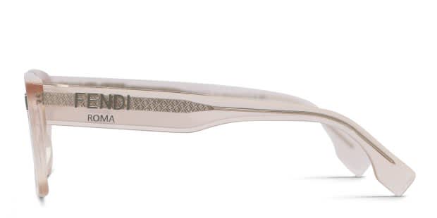 Fendi Pink Transparent Square Optical Frames Fendi FE50094I Pink, Clear Prescription Eyeglasses main image 4