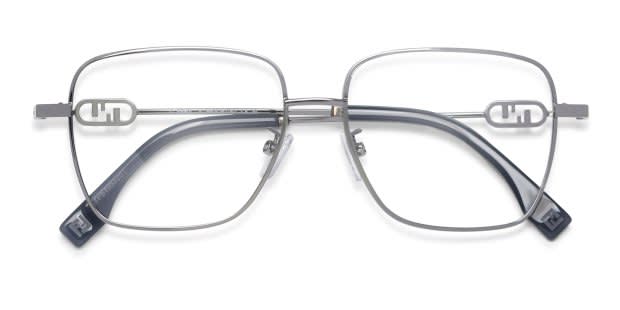 Fendi FE50102F Gunmetal Prescription Eyeglasses