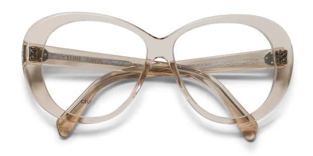 Celine CL50150I Beige, Clear Prescription Eyeglasses