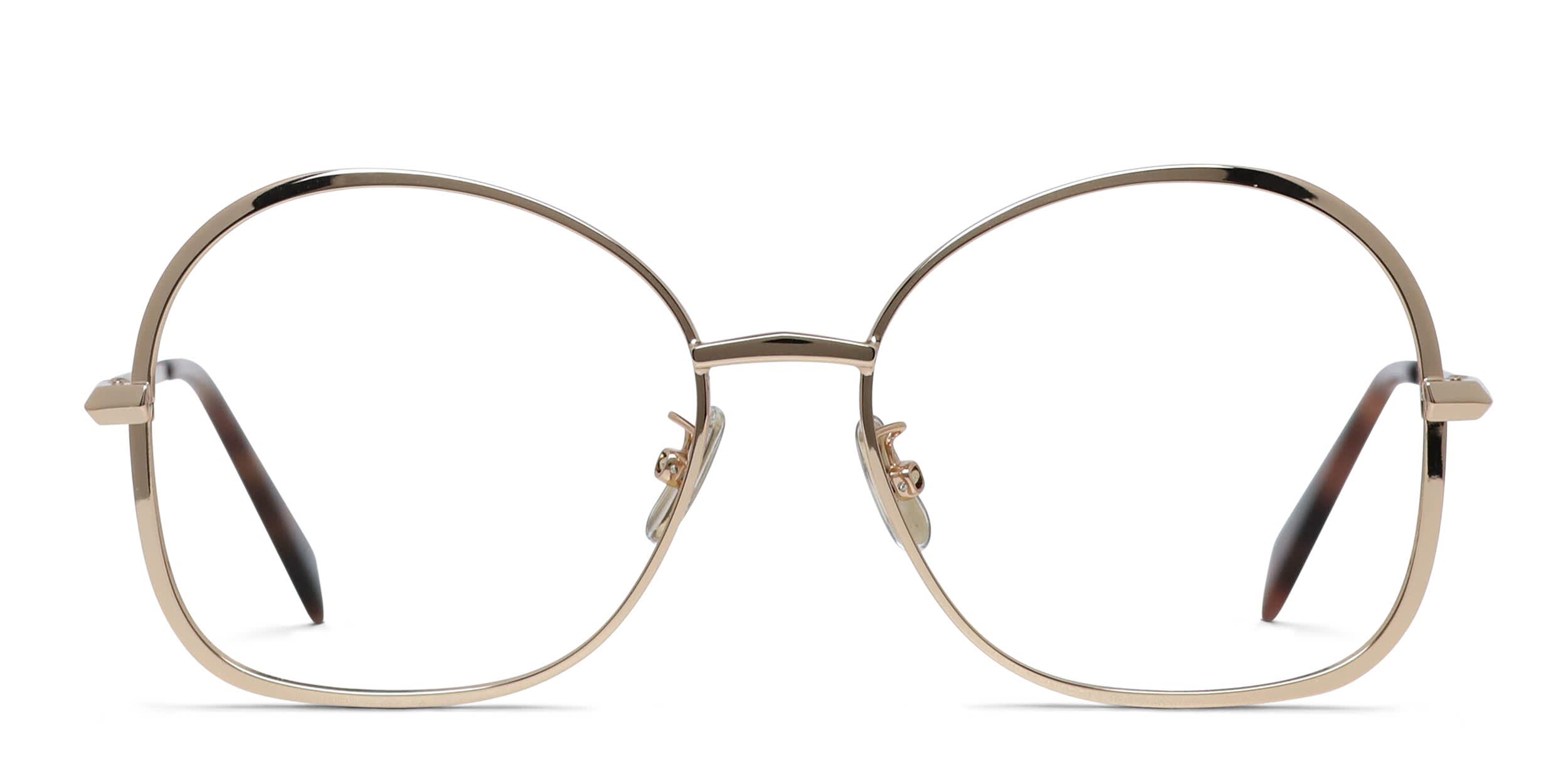 Carolee Eyeglasses FRAMES ONLY Titanium CL900 Cranberry 50 17 135 full rim Catherine Oval,Cat Eye Golden/Red Eyeglasses | Glassesshop main image 3