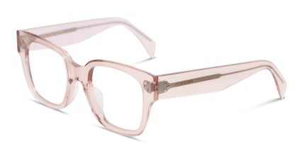 Celine CL50110U Pink, Clear glasses - Pink / Clear - Angle View
