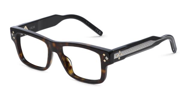 Dior DiamondO Tortoiseshell and Black Oversized Square Glasses Dior CD DiamondO S1I Tortoise Prescription Eyeglasses main image 2