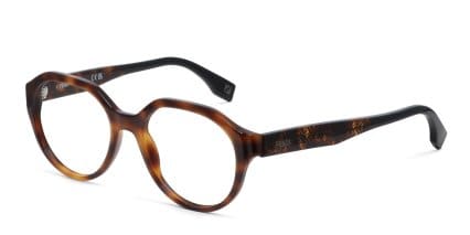 Fendi FE50049I Tortoise glasses - Tortoise - Angle View