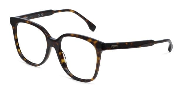 Fendi FE50058I Tortoise, Brown Prescription Eyeglasses display picture 1