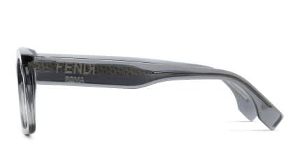 Fendi FE50094I Gray, Clear glasses - Gray / Clear - Side View