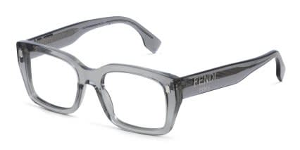 Fendi FE50094I Gray, Clear glasses - Gray / Clear - Angle View