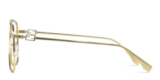 Fendi FE50083U Gold Prescription Eyeglasses