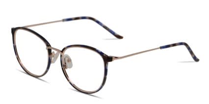 Ottoto Bellona Blue, Tortoise, Gold glasses - Blue / Tortoise / Gold - Angle View