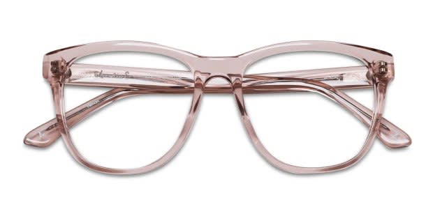 Amelia E. 35-001027 Crystal Pink Authentic Eyeglasses 53-17-145 Amelia E. Tricia Clear Beige Eyeglasses | Includes FREE Rx  main image 2