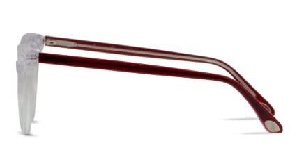 Amelia E. Yvonne Clear w/Red glasses - Red / Clear - Side View