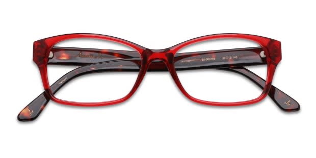 Amelia E. Alderney Red/Tortoise Eyeglasses | Includes FREE