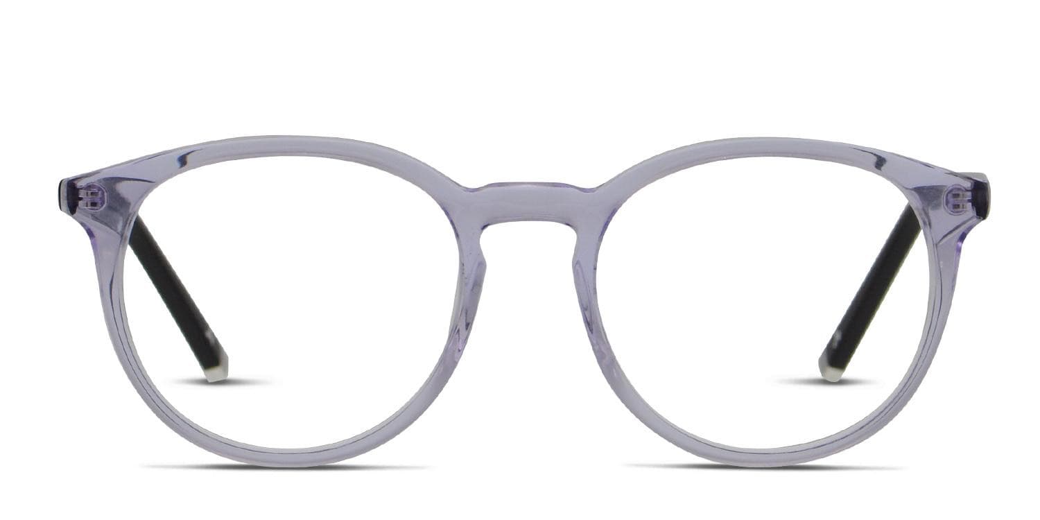 Amelia E. Jesable Clear Purple w/Black glasses - Black / Clear / Purple - Frontal View