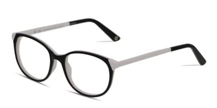 Muse Alaska Black, White glasses - White / Shiny Black - Angle View