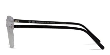 Muse Arkansas Clear/Black glasses - Black / Clear - Side View