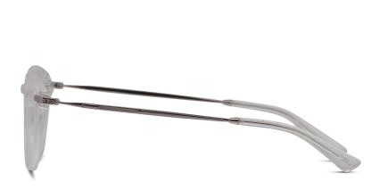 Ottoto Riccardo Clear, Gunmetal glasses - Clear / Gunmetal - Side View