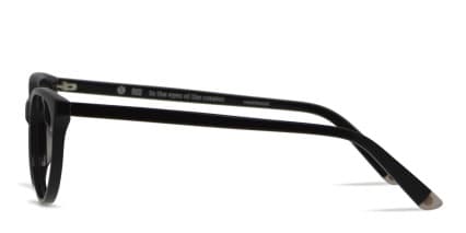 Muse River Shiny Black glasses - Shiny Black - Side View