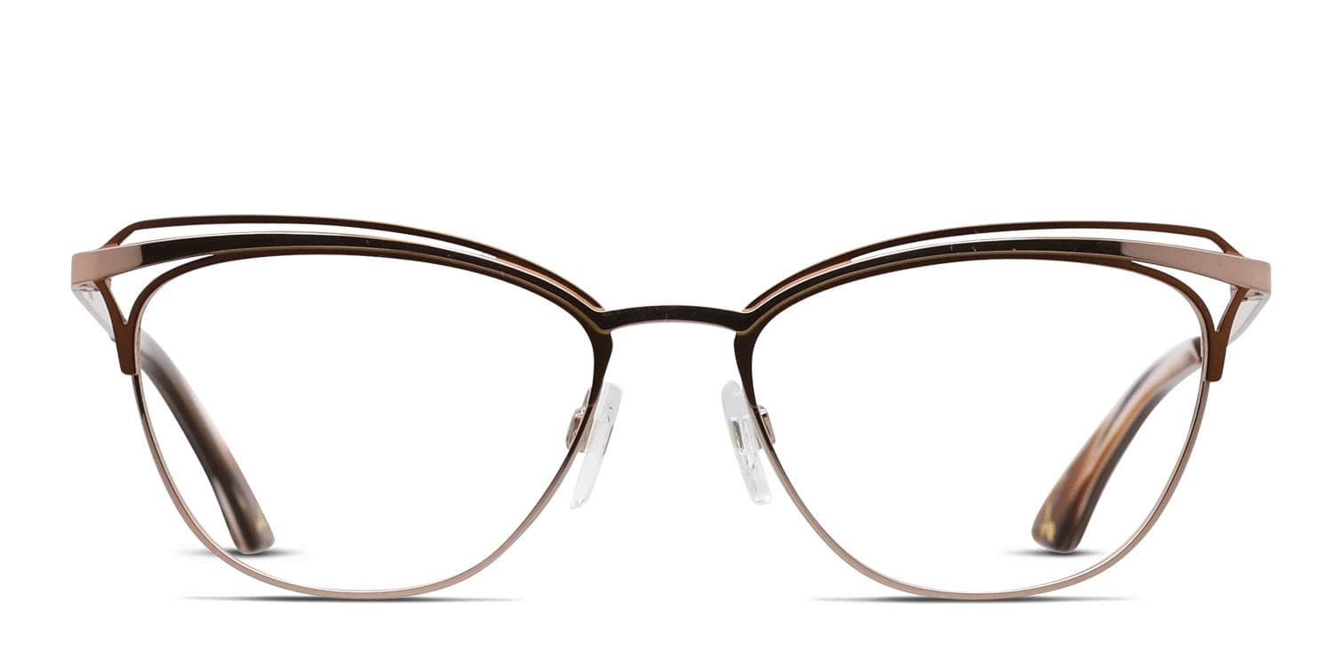 Amelia E. Bridgette Gold/Brown Eyeglasses | Includes FREE Rx