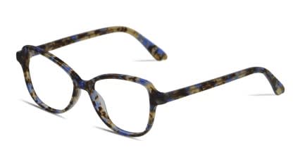 Amelia E. Mathilde Blue Tortoise glasses - Blue / Tortoise - Angle View