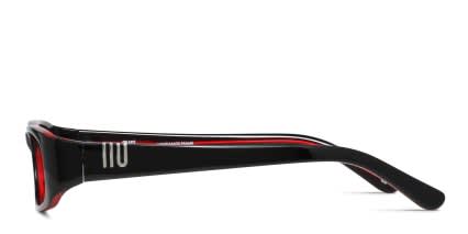 Muse Karri Black, Red glasses - Shiny Black / Red - Side View