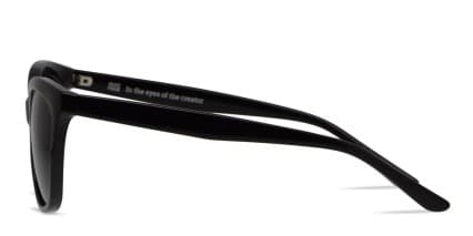 Muse Dominique Shiny Black glasses - Shiny Black - Side View