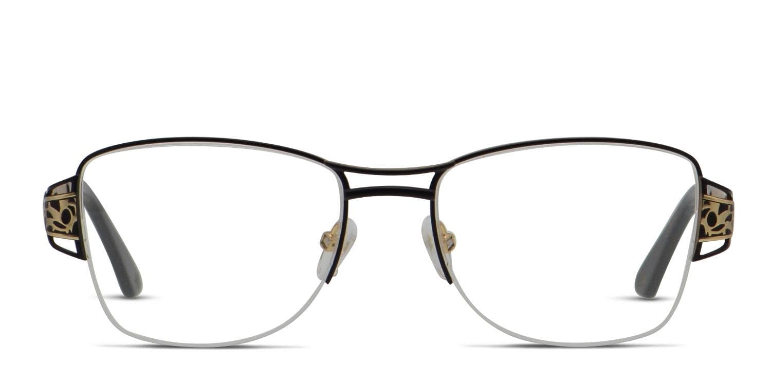 Amelia E. Kaia Black/Gold glasses - Black / Gold - Frontal View