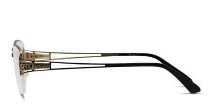 Amelia E. Kaia Black/Gold glasses - Black / Gold - Side View