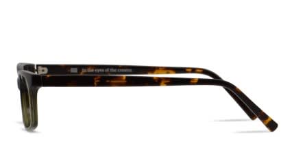 Muse Carpenter Green, Tortoise glasses - Green / Tortoise - Side View