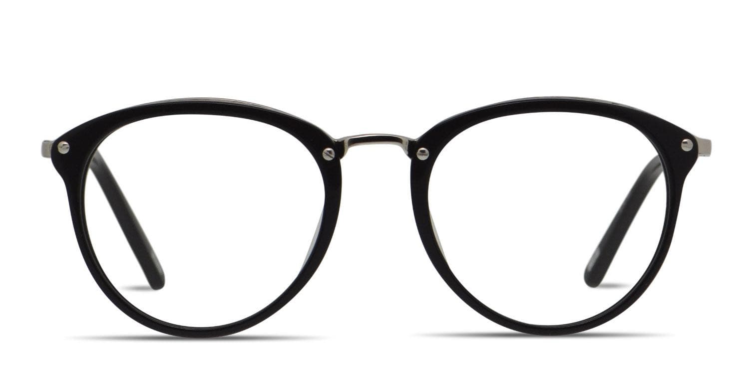 Ottoto Everad Shiny Black, Silver glasses - Shiny Black / Silver - Frontal View