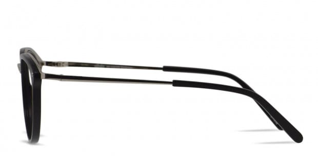 Ottoto Everad Shiny Black/Silver Eyeglasses | Includes FREE Ottoto Everad Shiny Black/Silver Eyeglasses | Includes FREE