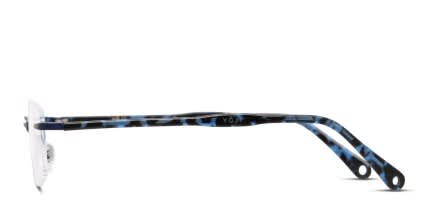 Yoji Tokyo Blue glasses - Blue / Tortoise - Side View