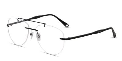Yoji Sapporo Black glasses - Black - Angle View