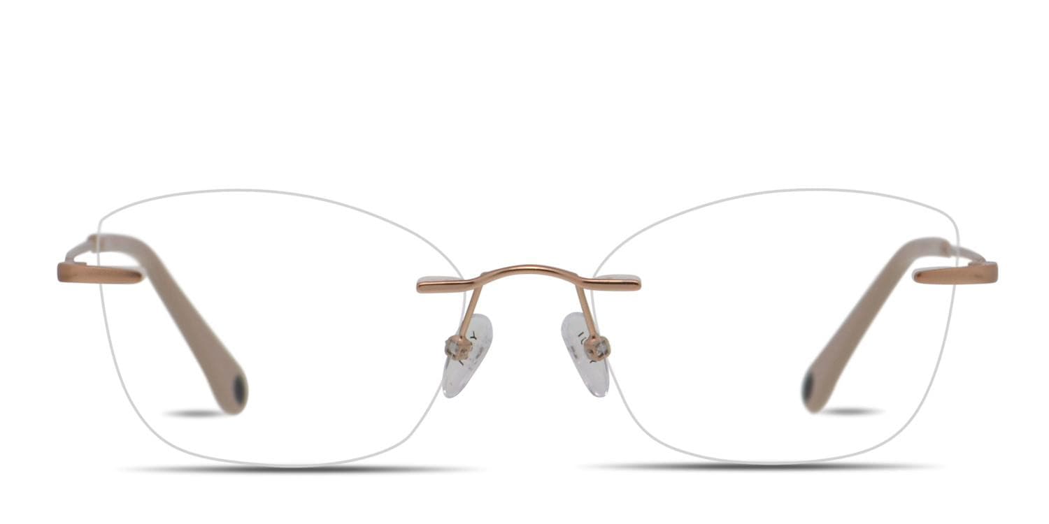 Yoji Ono Rose Gold glasses - Rose Gold - Frontal View