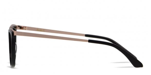 Black and rose gold glasses frames top