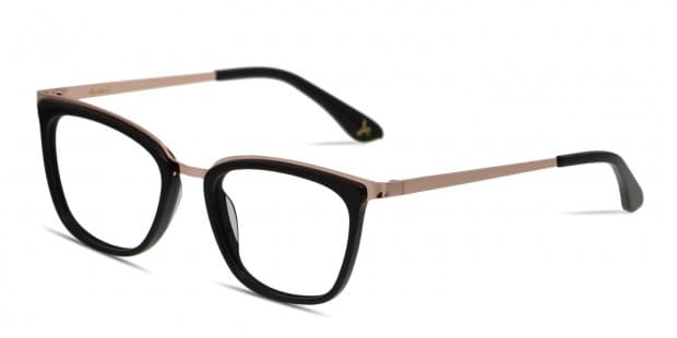 Black and rose gold glasses sales frames